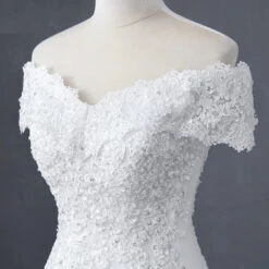Robe De Mariée Sirène Blanche Manches Tombantes -Soiree Blanche Boutique 0 b0213c