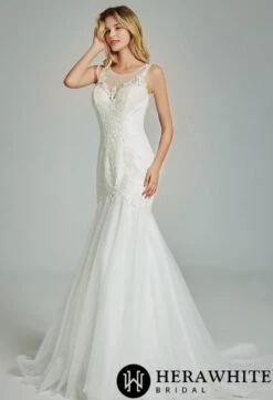Robe De Sirène Formelle Avec Broderies -Soiree Blanche Boutique 04b5b6c4e9