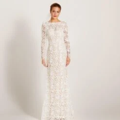 Robe De Mariée Sirène Dentelle Champagne -Soiree Blanche Boutique 08 4316 nu 1