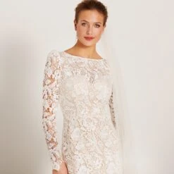 Robe De Mariée Sirène Dentelle Champagne -Soiree Blanche Boutique 08 4316 nu 3