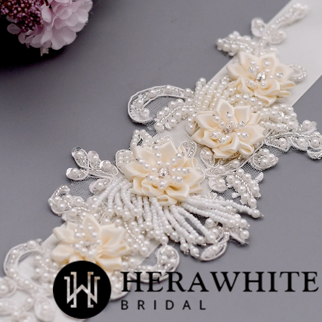 Ceinture De Mariée Romantique Ceinture De Mariée Romantique -Soiree Blanche Boutique 0dba5d504a