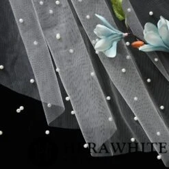 Voile De Mariée Perlé Court 7 Voile De Mariée Perlé Court -Soiree Blanche Boutique 117f4bd521