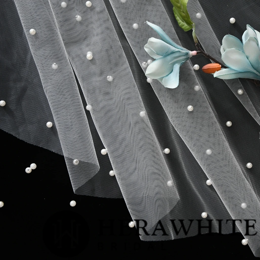 Voile de Mariée Perlé Court Voile De Mariée Perlé Court -Soiree Blanche Boutique 117f4bd521