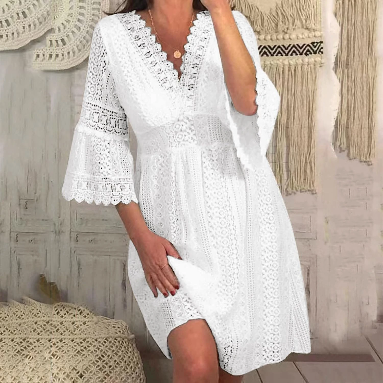 Longue Robe Blanche Dentelle Longue Robe Blanche Dentelle -Soiree Blanche Boutique 1723017986 71lzL3SliML. AC SL1500