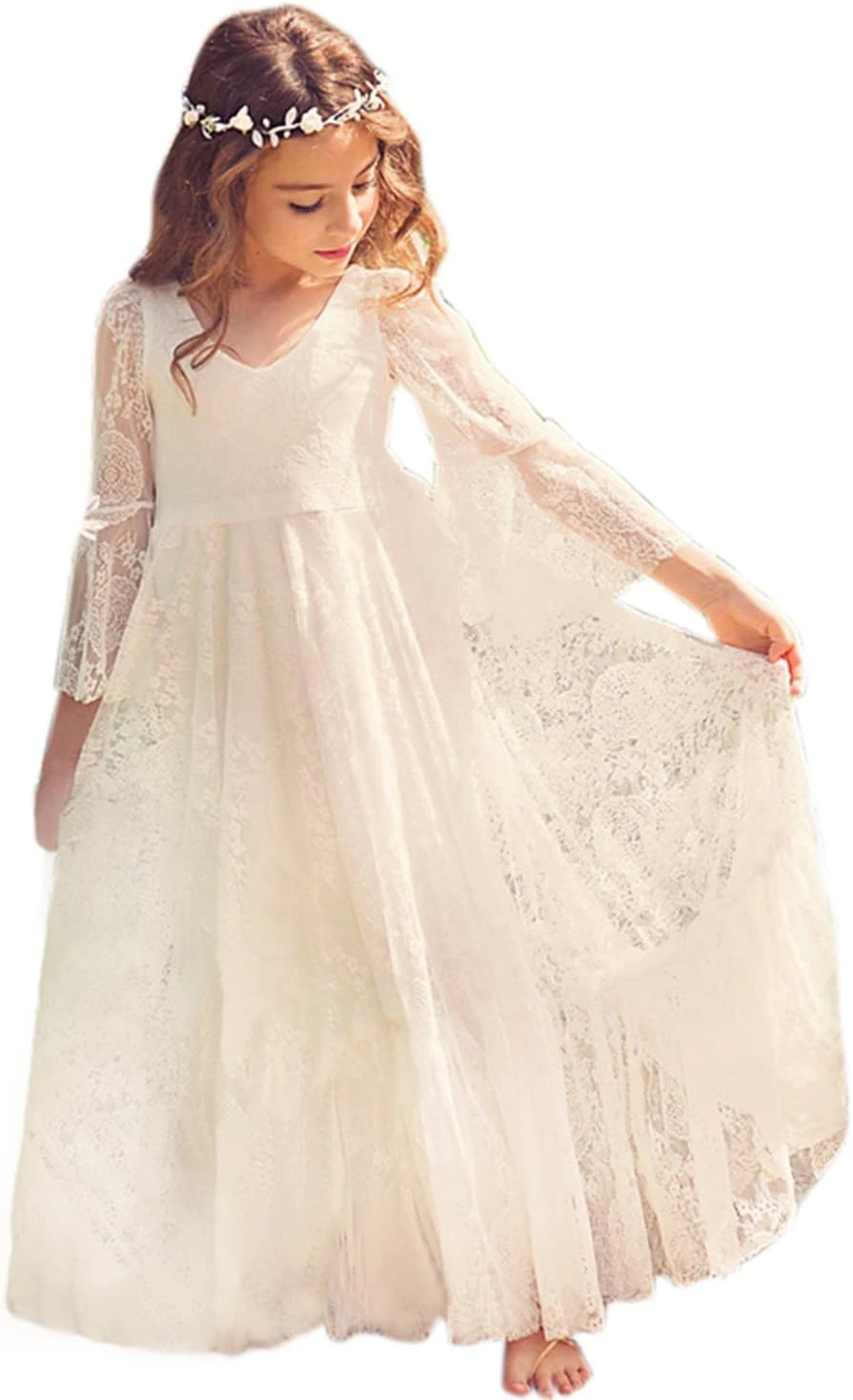 Robe Boheme Blanche Fille Robe Boheme Blanche Fille -Soiree Blanche Boutique