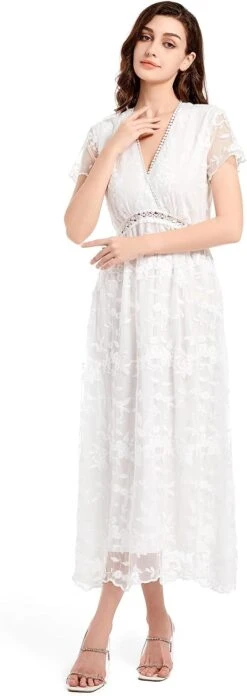 Robe De Mariée Courte Chic Et Sobre Blanche -Soiree Blanche Boutique 1723322188 51es5dN8llL. AC SL1500