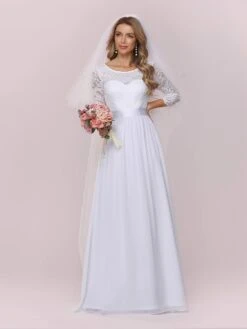 Robe De Mariée Empire Avec Perles Blanches -Soiree Blanche Boutique 1723407200 61o6AB2ibaL. AC SL1500