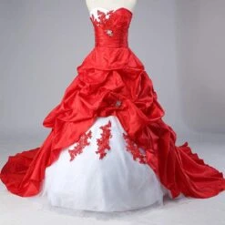 Robe De Mariée Rouge -Soiree Blanche Boutique 1723659244 61SR4MbYykL. AC SL1000