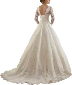 Robe De Mariée Vintage Romantique Blanche 4 Robe De Mariée Vintage Romantique Blanche -Soiree Blanche Boutique 1723711475 61bELtXuuoL. AC SL1300