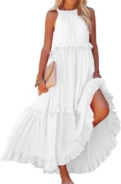 Maxi Robe Blanche Boheme -Soiree Blanche Boutique 1724055547 61iXUiB5NgL. AC SL1500