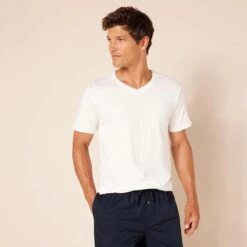 Maillot De Corps Avec Col En V Pour Homme, Ensemble De 6 Pièces -Soiree Blanche Boutique 1724063798 71ihPZ4rvL. AC SL1500