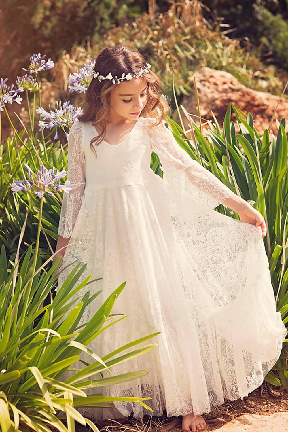 Robe Boheme Blanche Enfant Robe Boheme Blanche Enfant -Soiree Blanche Boutique 1724138073 81o69HceV7L. AC SL1500