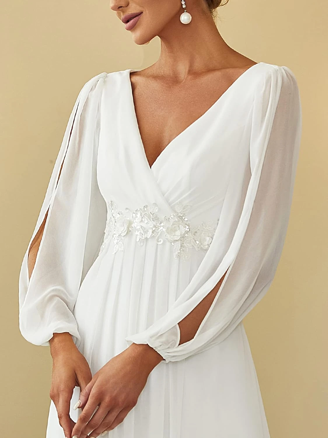 Robe Blanche De Soirée Col V Robe Blanche De Soirée Col V -Soiree Blanche Boutique 1724393449 61qSR2F5zNL. AC SL1500