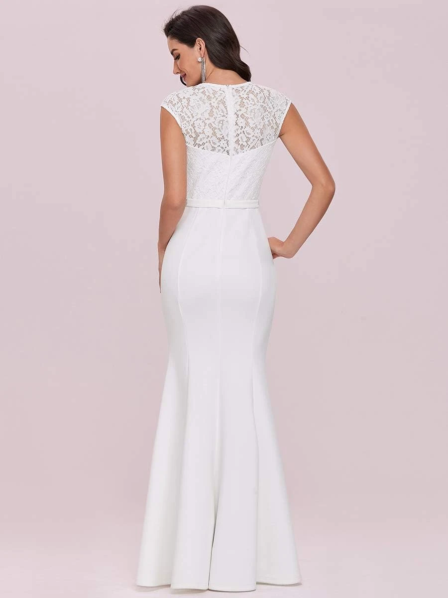 Robe Sirène Blanche Manche Longue Robe Sirène Blanche Manche Longue -Soiree Blanche Boutique 1724427584 51CaJh1TDPL. AC SL1200