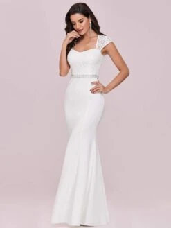 Robe Sirène Blanche Manche Longue 7 Robe Sirène Blanche Manche Longue -Soiree Blanche Boutique 1724427594 51bZnpJMDoL. AC SL1200