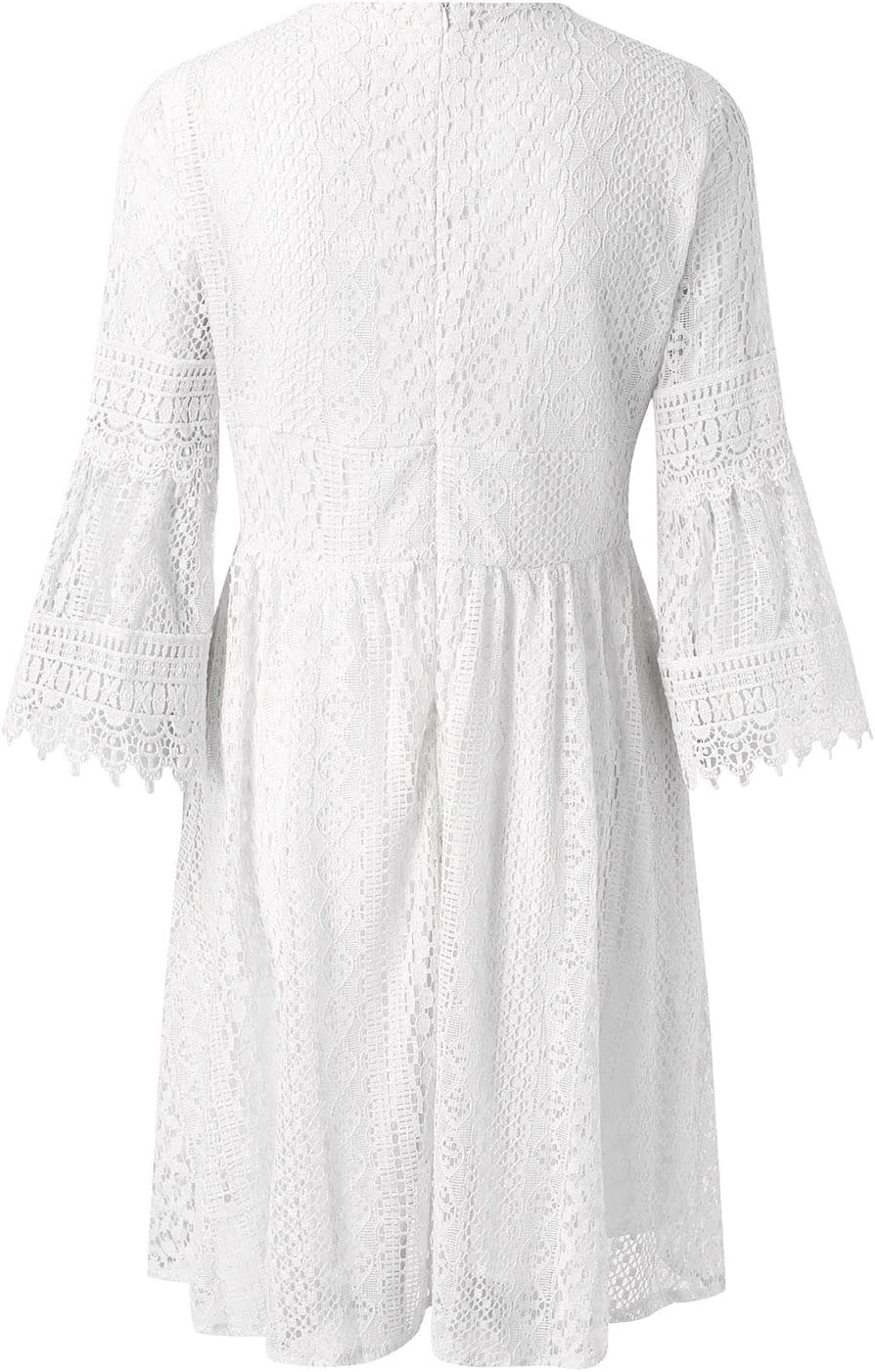 Robe Évasée Mi Longue Blanche Robe Évasée Mi Longue Blanche -Soiree Blanche Boutique 1724431364 71VPBcfTMKL. AC SL1500