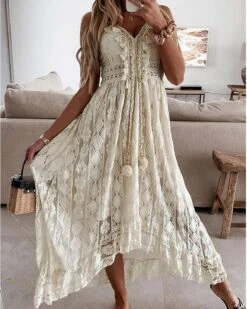 Robe De Plage Blanche Dentelle Boho Boheme Chic -Soiree Blanche Boutique 1724596572 71Aa0kP5phS. AC SL1500