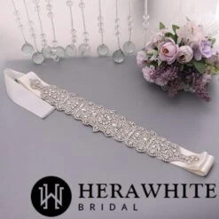 Ceinture De Mariée A Strass Large -Soiree Blanche Boutique 271483cd96