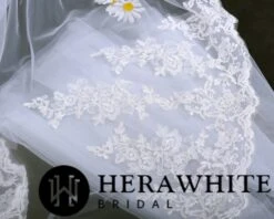 Voile De Mariée Long A Dentelle -Soiree Blanche Boutique 2c8bf3ca7e