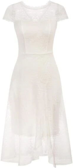 Robe De Cocktail Blanche Dentelle -Soiree Blanche Boutique 312c9iflNAL. AC 1