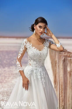 Robe De Mariée Chic A Manches Longues Blanche -Soiree Blanche Boutique 344A1788