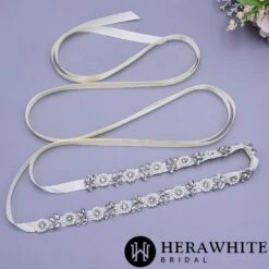 Ceinture De Mariage Discrète Fleurie -Soiree Blanche Boutique 395bb689c0