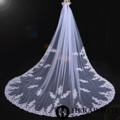 Voile De Mariée Long A Dentelle -Soiree Blanche Boutique 3b68a62ff4
