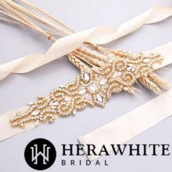 Ceinture De Mariage Glamour A Cristaux -Soiree Blanche Boutique 3e529a6066