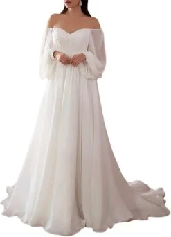 Robe De Mariée Simple Fleurie