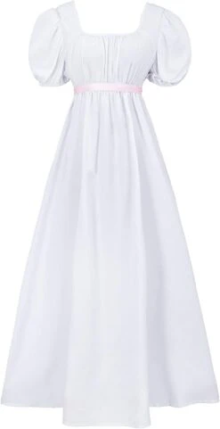 Robe Blanche Longue Avec Manche