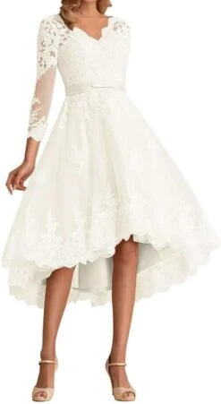 Robe De Mariée Manches Courtes En Tulle