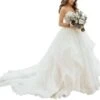Robe De Mariée Princesse à Volants Et Ceinture -Soiree Blanche Boutique 41oo0HycFPL. AC UL960 QL65