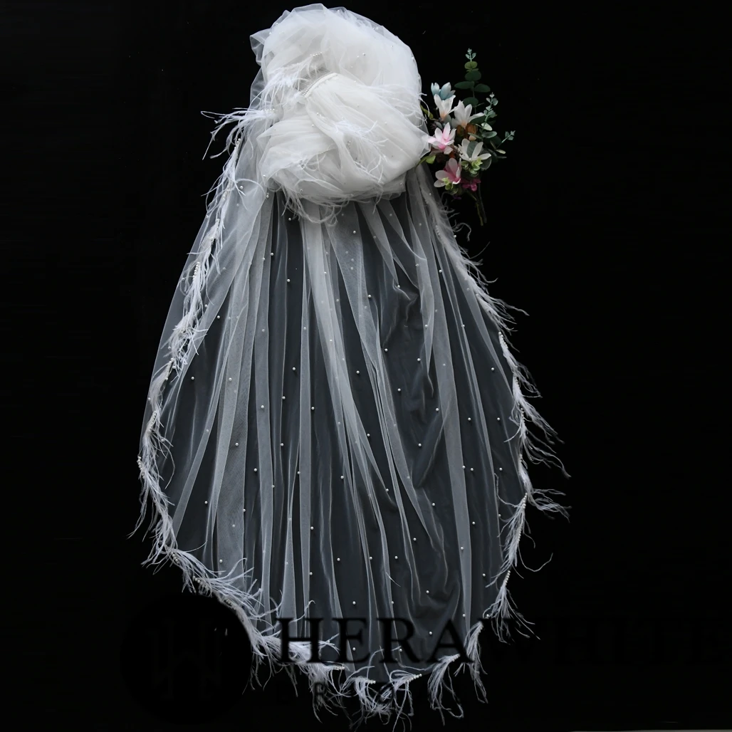 Voile de Mariée A Plumes Voile De Mariée A Plumes -Soiree Blanche Boutique 47504fec92