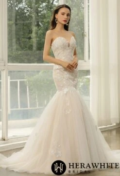 Robe De Mariée Sirène En Tulle Et Dentelle à Cœur Ouvert 9 Robe De Mariée Sirène En Tulle Et Dentelle à Cœur Ouvert -Soiree Blanche Boutique 511b4def35
