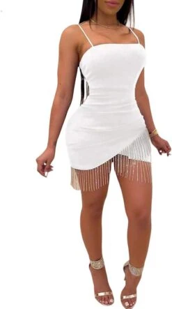 Robe Éphémère Asymétrique -Soiree Blanche Boutique 512Z7YD52zL. AC SL1000 1