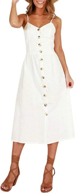 Robe Blanche Mi Longue -Soiree Blanche Boutique 513KobXhWeL. AC SL1300