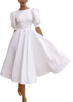 Robe De Soirée Blanche Manche Longue -Soiree Blanche Boutique 51BqtK k3S. AC SL1500 1