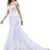 Robe De Mariée Sirène En Dentelle Florale Avec Manches En Tulle Détachables -Soiree Blanche Boutique 51KDfxxjORL. AC UL960 QL65 12
