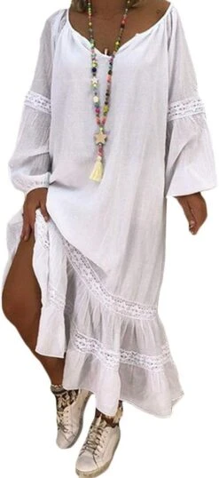 Robe Boheme Blanche Grande Taille