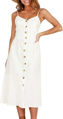 Robe Blanche Mi Longue