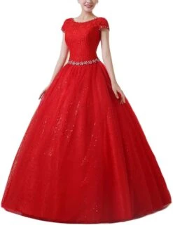 Robe De Mariée En Dentelle A Encolure