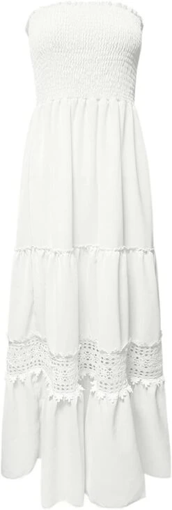 Robe Blanche Dentelle Longue Boheme -Soiree Blanche Boutique 51SlfUR6SYL. AC SL1500