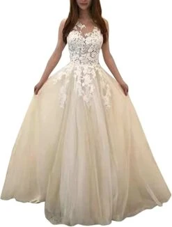 Robe De Mariée Princesse A Volants Et Appliques Florales