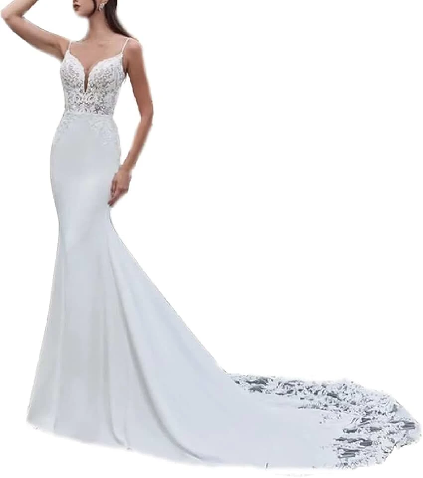 Robe De Mariée Sirène Col Haut Sexy Blanche Robe De Mariée Sirène Col Haut Sexy Blanche -Soiree Blanche Boutique 51Vp9YoukWL. AC UL960 QL65