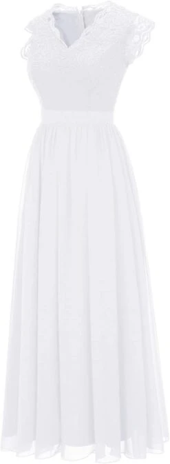Robe Blanche Longue En Dentelle 4 Robe Blanche Longue En Dentelle -Soiree Blanche Boutique 51X4JCeme5L. AC SL1500