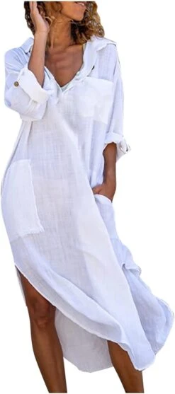 Robe Coton Blanche Boheme