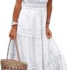 Robe Boheme Dentelle Blanche