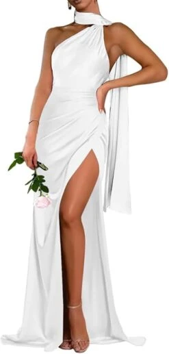 Robe De Mariée Sirène A Volants Blanche