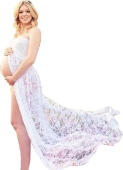Robe Blanche Dentelle Femme Enceinte -Soiree Blanche Boutique 51lNk9zYaVL. AC SL1072 1