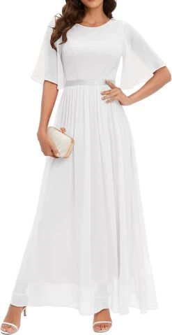 Robe De Soirée Blanche Longue